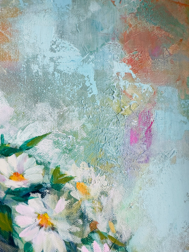 Her and the Daisies-original painting