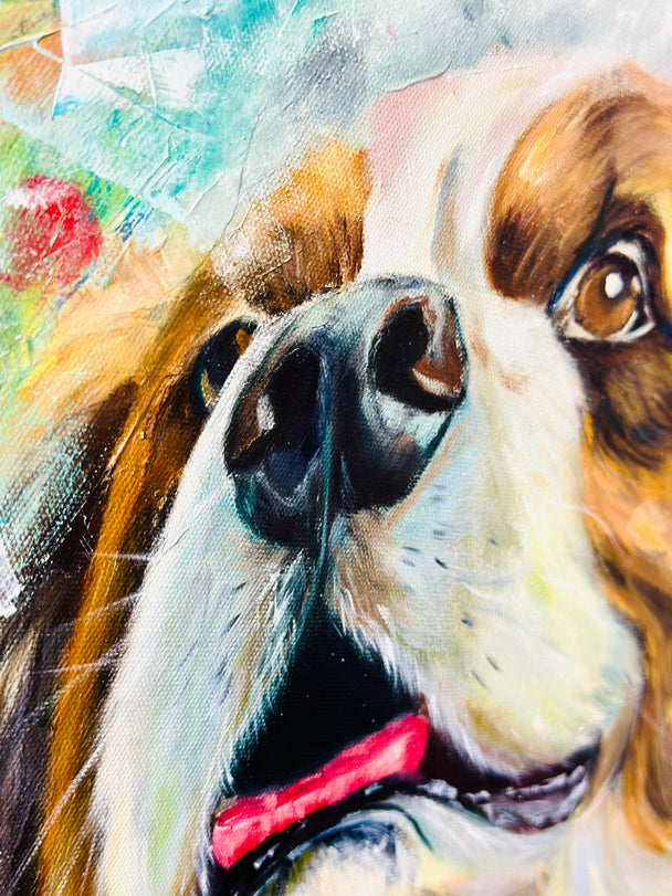 Bernie- the St. Bernard - Original Painting