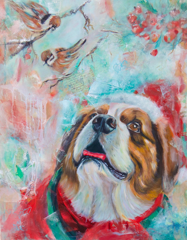 Bernie- the St. Bernard - Original Painting