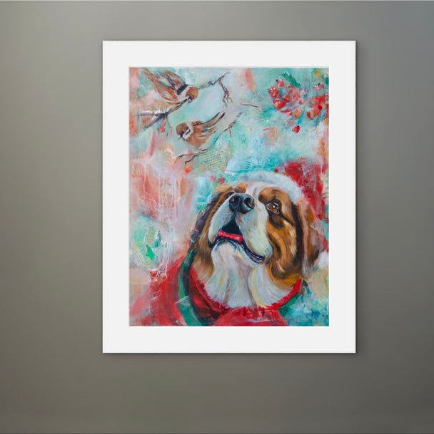 Bernie- the St. Bernard - Art Print