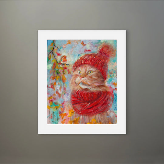 Pumpkitty The Cat - Art Print