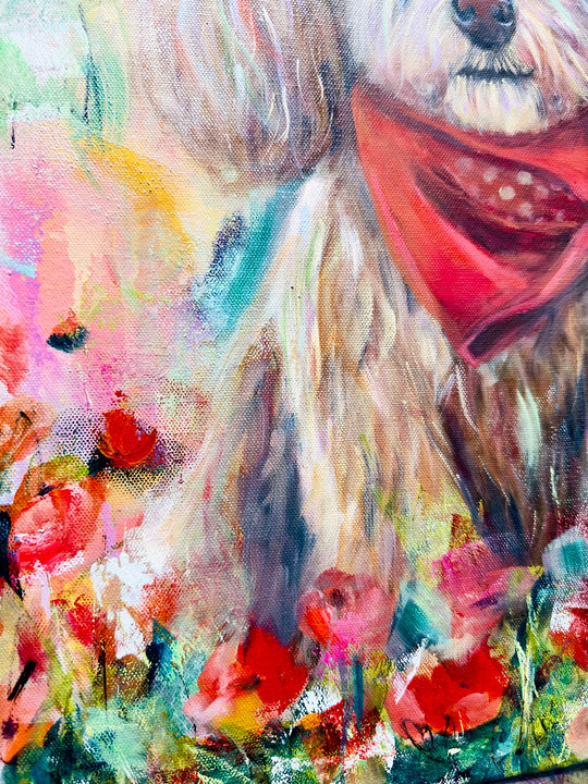 Pompom Pup - Original Painting