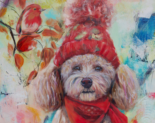 Pompom Pup - Original Painting