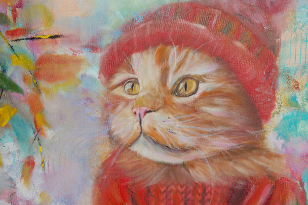 Pumpkitty The Cat - Original Painting