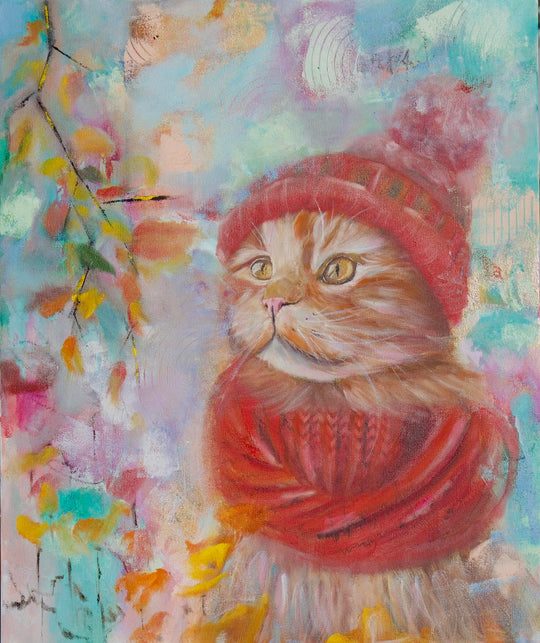 Pumpkitty The Cat - Original Painting