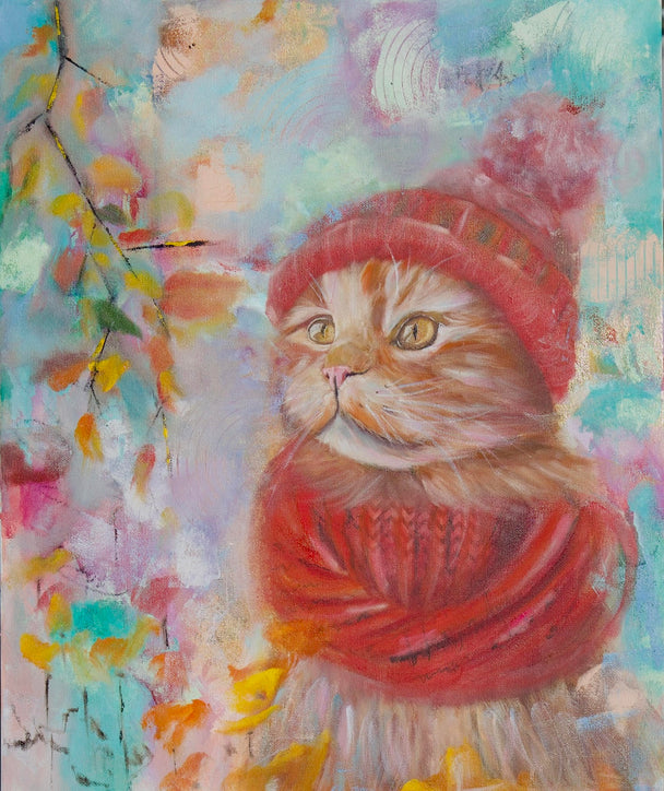 Pumpkitty The Cat - Original Painting